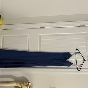 belk Navy Sleeveless Prom Gown